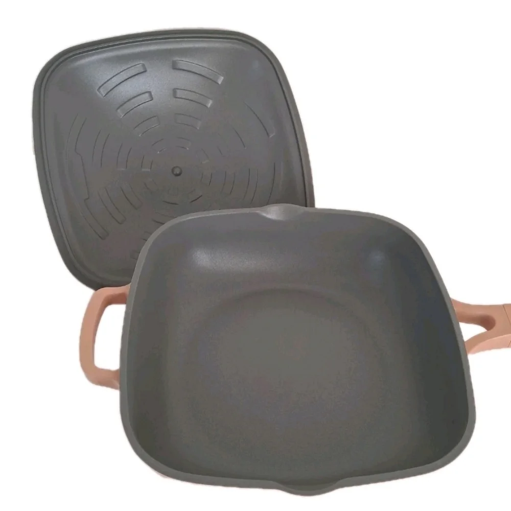 Servappetit 3.1 Qt. Cast Aluminum Sautepan With Lid Salmon Coral Peach Color